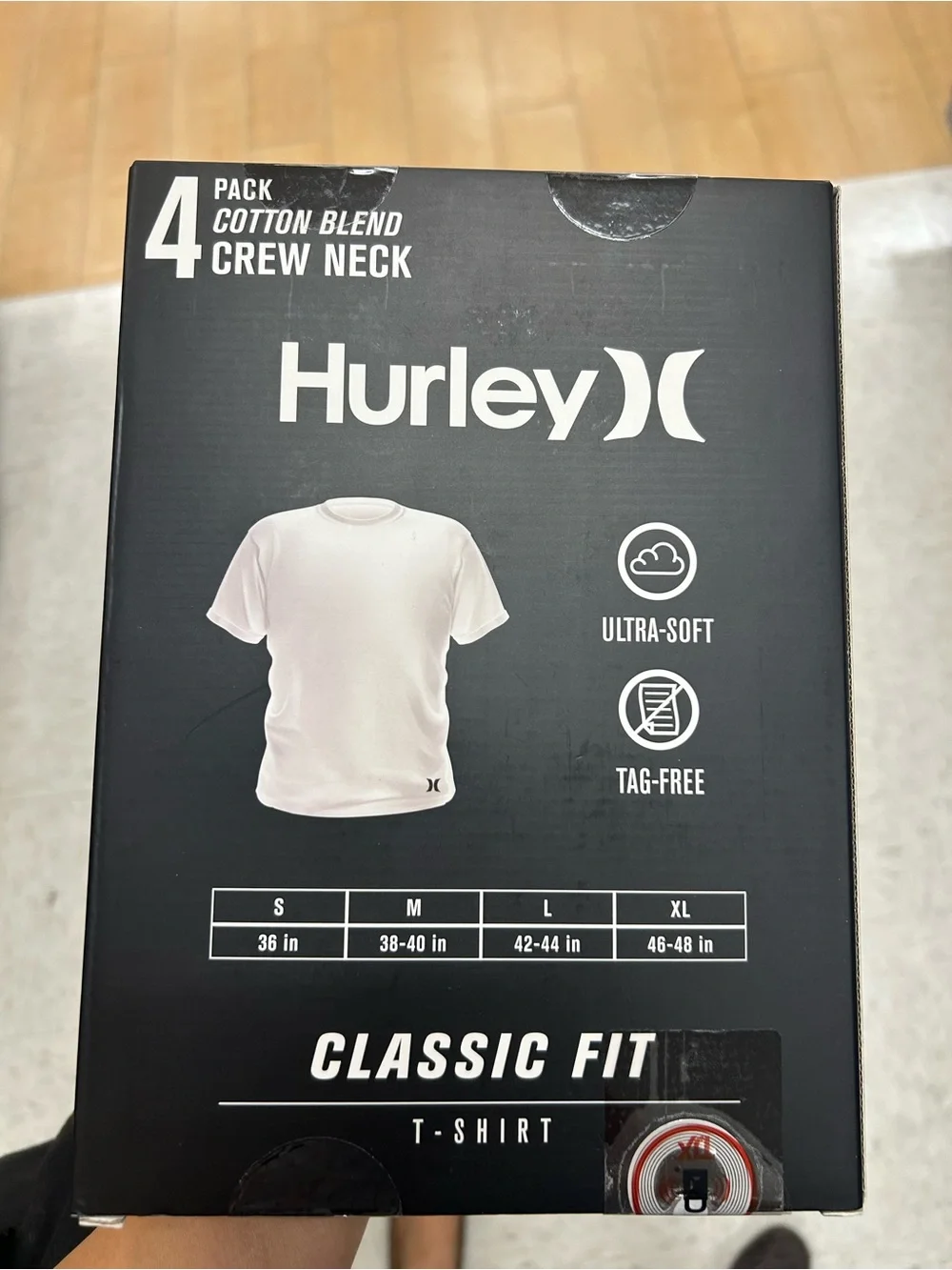 NWT Hurley men’s cotton blend crew neck tshirt 4 pack